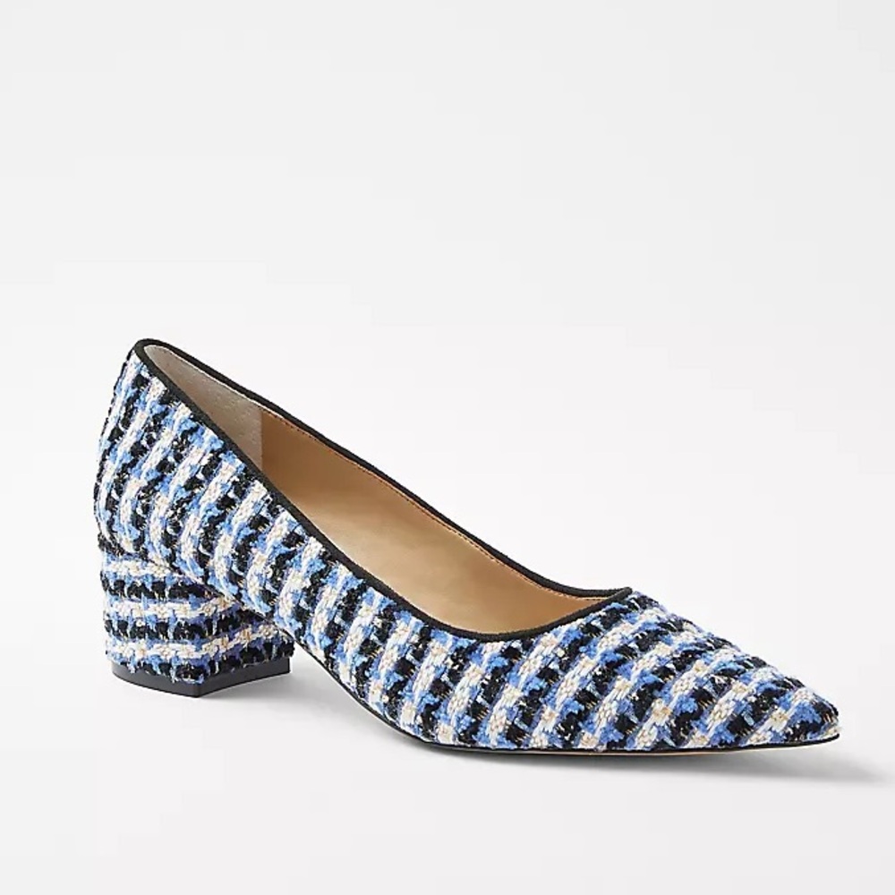 Ann Taylor | Tweed Block Heel Pumps